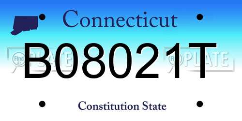 B08021T Connecticut License Plate