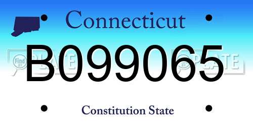 B099065 Connecticut License Plate