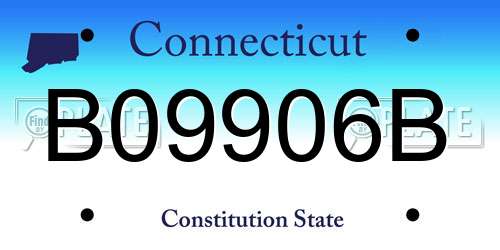 B09906B Connecticut License Plate
