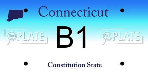 B1 Connecticut License Plate