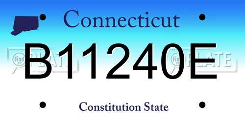 B11240E Connecticut License Plate
