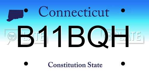 B11BQH Connecticut License Plate