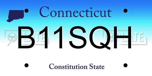 B11SQH Connecticut License Plate