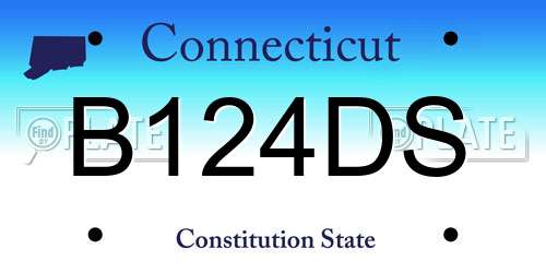 B124DS Connecticut License Plate