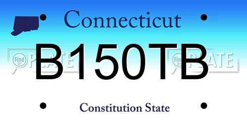 B150TB Connecticut License Plate