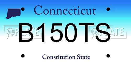 B150TS Connecticut License Plate