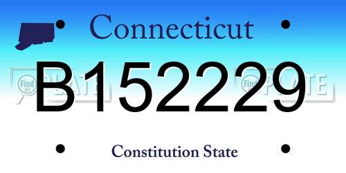 B152229 Connecticut License Plate