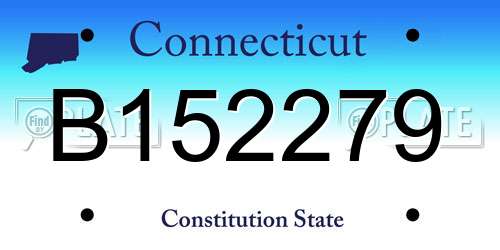 B152279 Connecticut License Plate