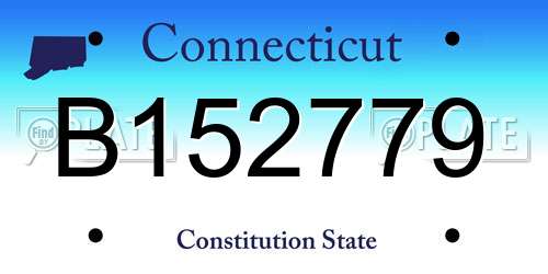 B152779 Connecticut License Plate