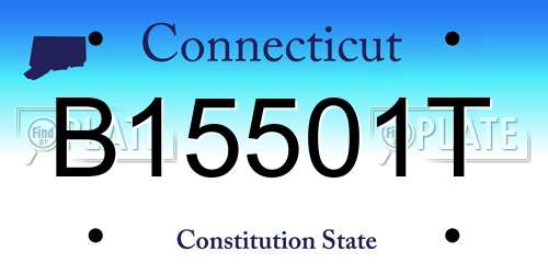 B15501T Connecticut License Plate