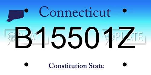 B15501Z Connecticut License Plate