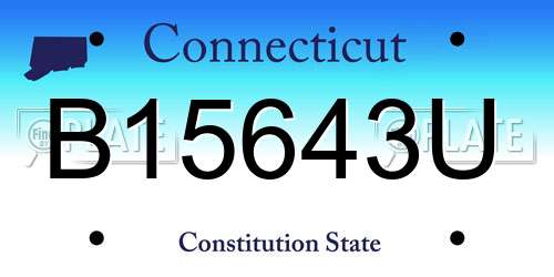 B15643U Connecticut License Plate
