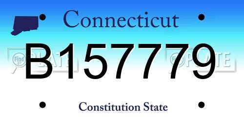 B157779 Connecticut License Plate