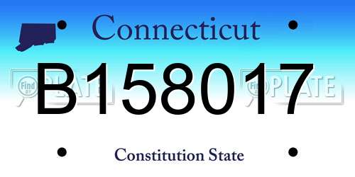 B158017 Connecticut License Plate