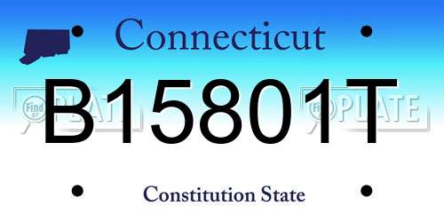 B15801T Connecticut License Plate