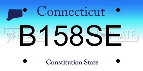 B158SE Connecticut License Plate