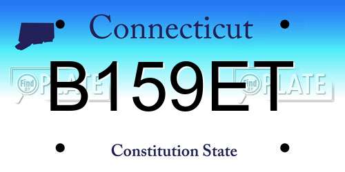 B159ET Connecticut License Plate