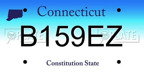 B159EZ Connecticut License Plate