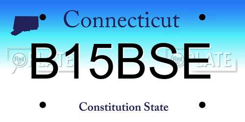 B15BSE Connecticut License Plate