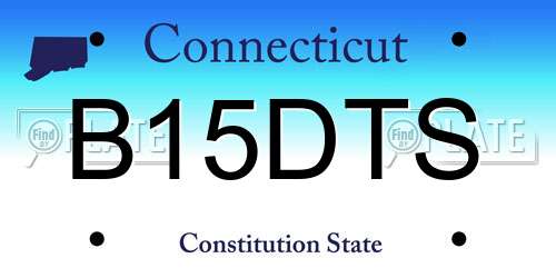 B15DTS Connecticut License Plate