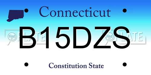 B15DZS Connecticut License Plate