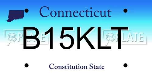 B15KLT Connecticut License Plate