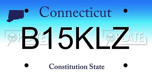 B15KLZ Connecticut License Plate
