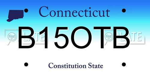 B15OTB Connecticut License Plate