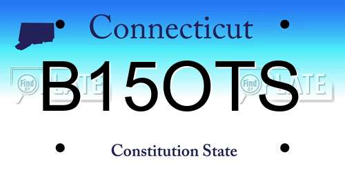 B15OTS Connecticut License Plate