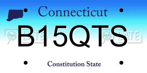 B15QTS Connecticut License Plate