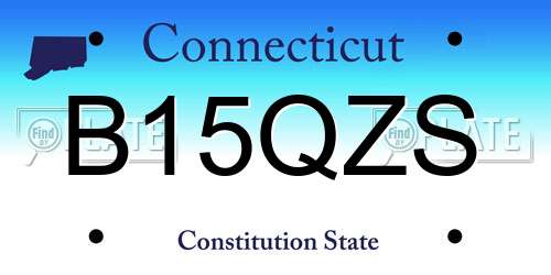 B15QZS Connecticut License Plate