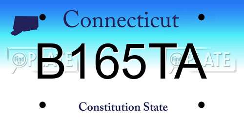 B165TA Connecticut License Plate