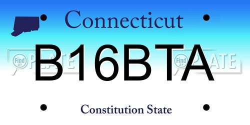 B16BTA Connecticut License Plate