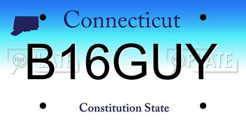 B16GUY Connecticut License Plate