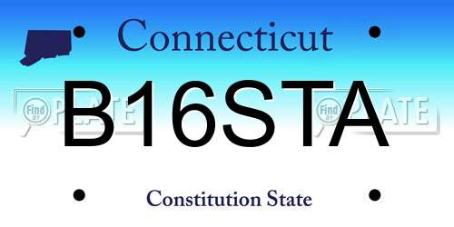 B16STA Connecticut License Plate