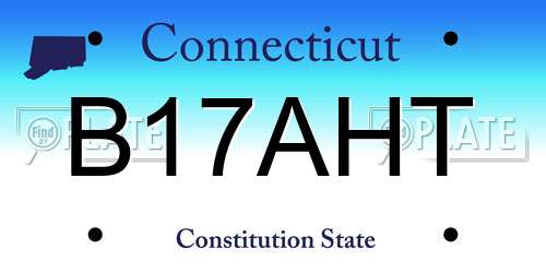 B17AHT Connecticut License Plate