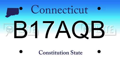 B17AQB Connecticut License Plate