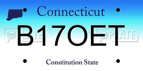 B17OET Connecticut License Plate
