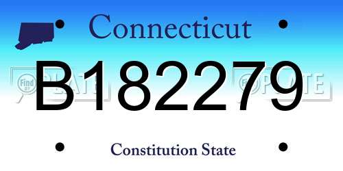 B182279 Connecticut License Plate