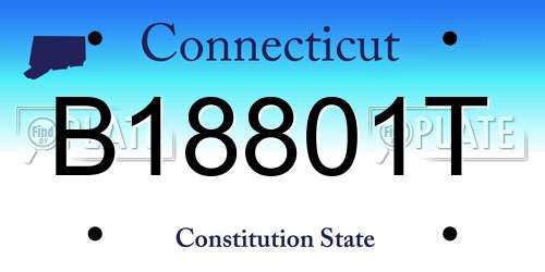 B18801T Connecticut License Plate