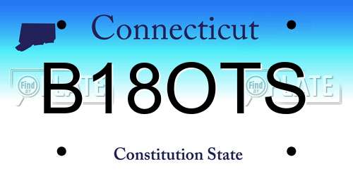 B18OTS Connecticut License Plate