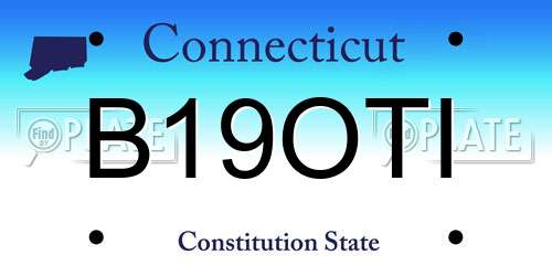 B19OTI Connecticut License Plate