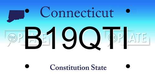 B19QTI Connecticut License Plate