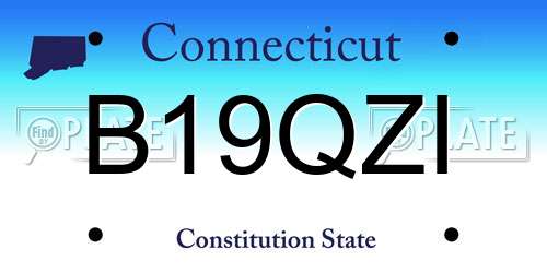 B19QZI Connecticut License Plate