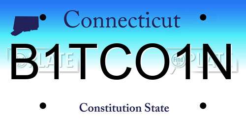 B1TCO1N Connecticut License Plate