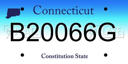 B20066G Connecticut License Plate