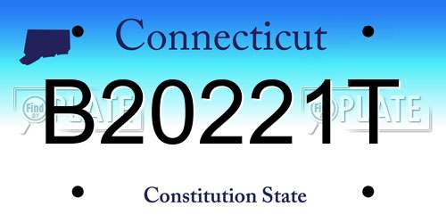 B20221T Connecticut License Plate