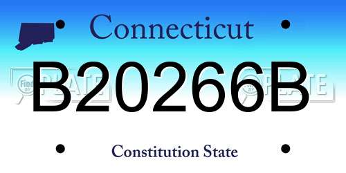 B20266B Connecticut License Plate