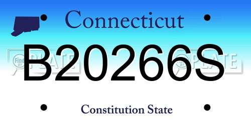 B20266S Connecticut License Plate