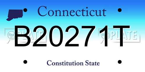 B20271T Connecticut License Plate